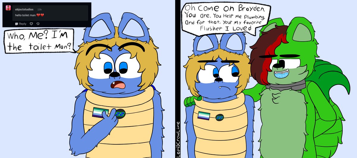 LapisCrowLime's tweet photo. Toilet Man?

#lapiscrowlime #furry #oc #gay #fox #furry #robot #artist #animal https://t.co/SM06xlVNsk