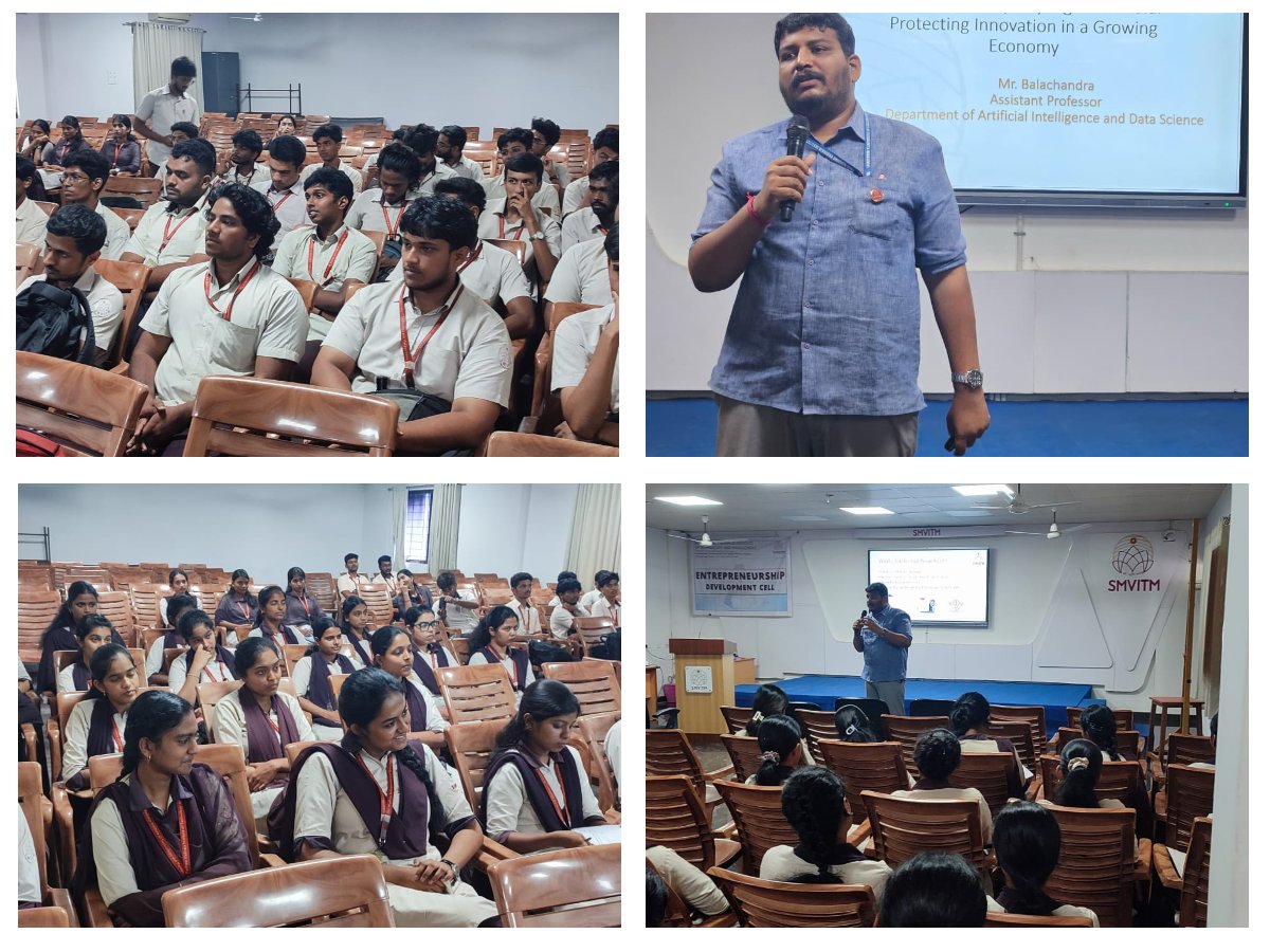 ISmvitm's tweet photo. On the occasion of World Intellectual Property Day, the ED Cell, in association with the IIC, organized an insightful talk on “Intellectual Property Rights in India: Protecting Innovation in a Growing Economy” on 27 April 2026 at 12:00 PM in SMVITM. https://t.co/hpsnPKK6YJ
