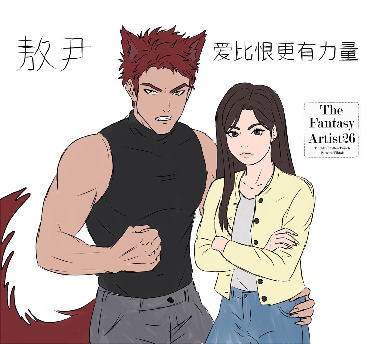 fantasyartist26's tweet photo. #BringBackvalko, #Valkoisloved, #valkosixthLI, #Valko, #ValkoIsTheGoodestBoy,  
Can I get an AWOOOOOO! (Drop a howl and the #'s!)
The Chinese was the first Chinese characters I have ever wrote! One is 'Ao yin' and the other one says 'Love if more powerful then Hate' https://t.co/gAN95yB5JB