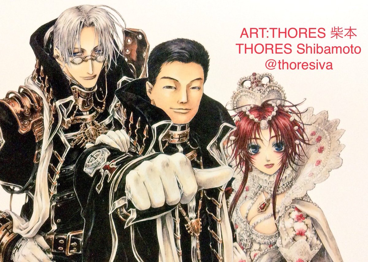 thoresiva's tweet photo. 本日はトリニティ・ブラッドの原作著作者の吉田直氏の22周年忌命日です。

…なのですが、ここ暫くレギュラーのお仕事締切続きの作業で色々他が出来ない為、
追悼画も描けそうもないので以前の公式画を置いておきますね。

#7月15日は吉田直氏命日 
#TrinityBlood 
#トリニティ・ブラッド 
#THORES柴本 https://t.co/ukmmsq6lfO