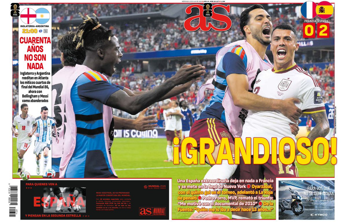 MundoBiwenger__'s tweet photo. #LaPortada de @diarioas
Miercoles 15 de julio https://t.co/ebasCfdGdN