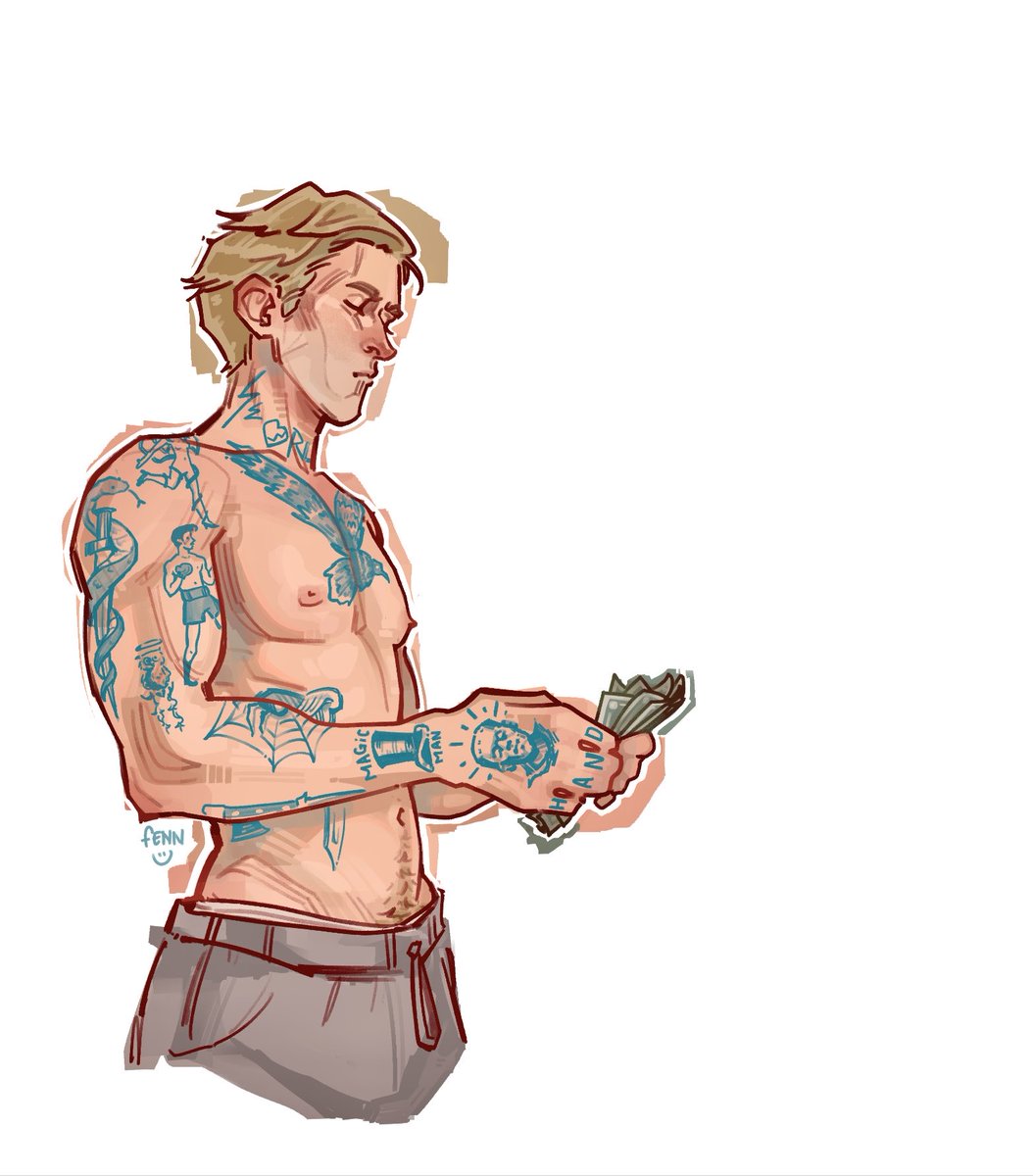 fennsoup's tweet photo. first time drawinngg luke glanton :333 rygo w tattoos u r So dear 2 me 🤤🤤😈 https://t.co/CyDNZCf8Zu