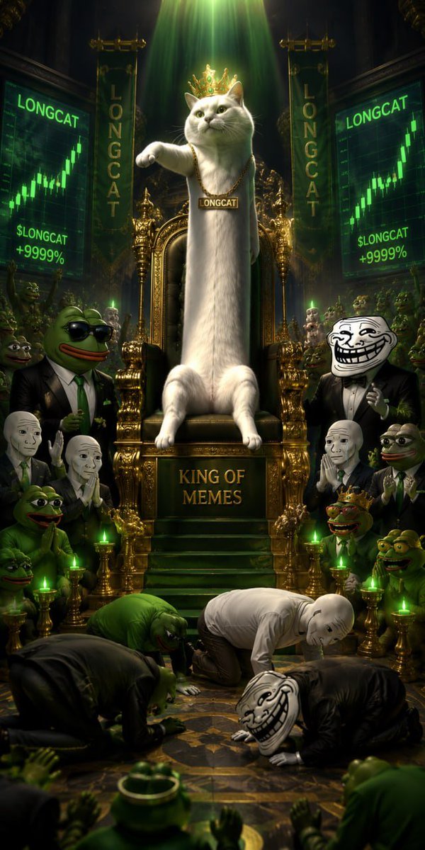 GoatGems's tweet photo. $LONGCAT THE KING OF MEMES

FiyJKeXohy6aStThd8yndteqpNNeT34KJNXFhmvYpump https://t.co/RA6BVy8b9a