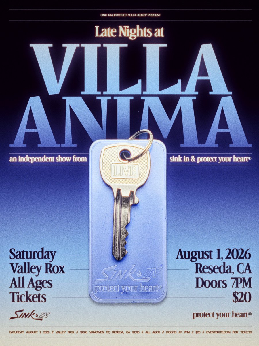 PYH_Band's tweet photo. HERE’S TO LATE NIGHTS 🔥🎸🎉

we’re STOKED to be playing a super special, 100% independent DIY show with our buds in @sinkinband at Valley Rox august 1st!

the first 75 people through the door get a special merch gift from BOTH bands!

tickets are going fast. 

🔗 in bio. https://t.co/p4GhRuQ1Zo