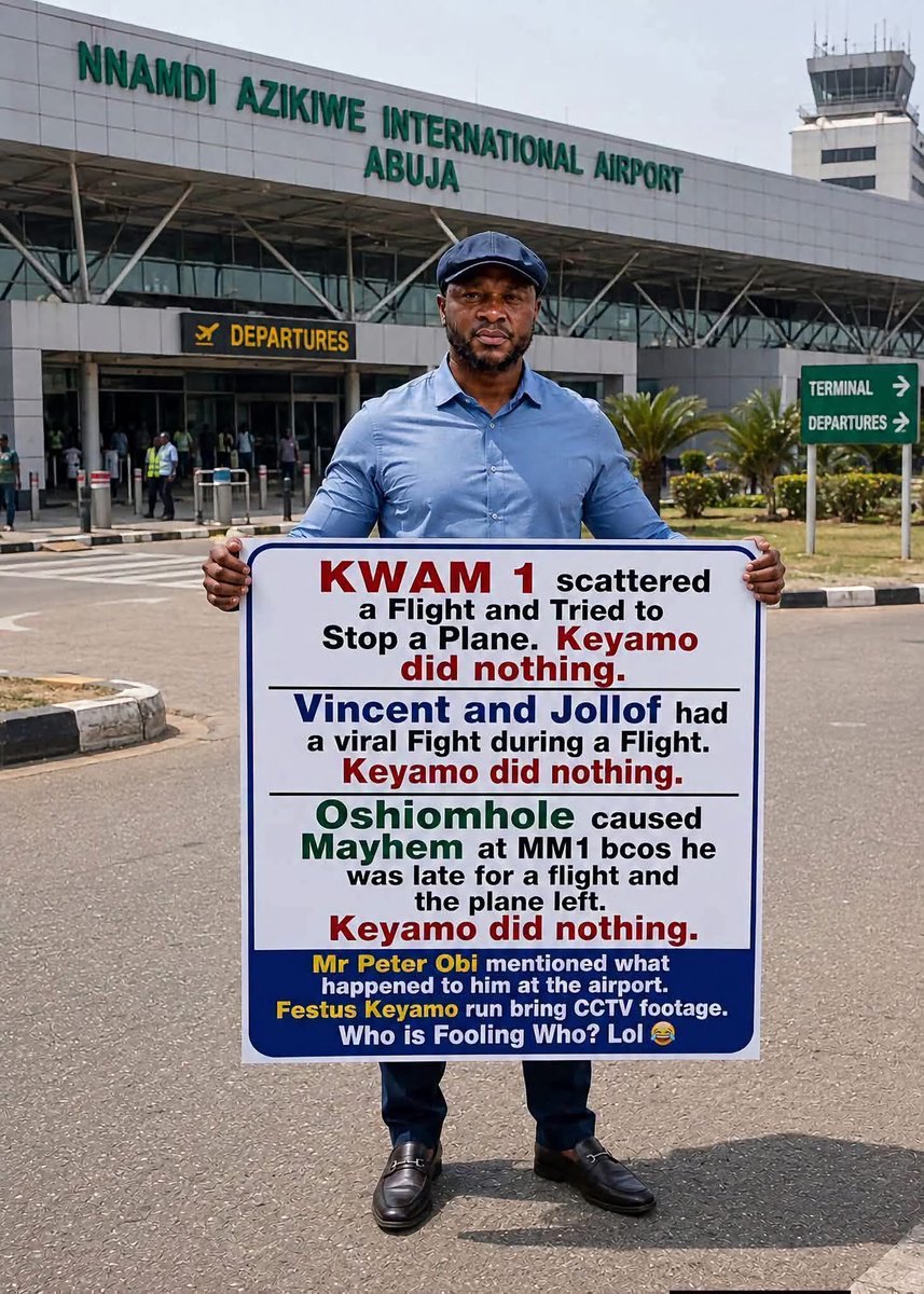 AseriesIkeh's tweet photo. To KWAM 1, Festus Keyamo was blind and deaf. To Vincent and Jollof royal rumble on flight, Festus Keyamo weaponless and without teeth. To Oshiomole mayhem at Murtala Mohammed airport, Festus Keyamo believes Nigeria is a jungle without laws. To PO simple mention of his experience https://t.co/X8guPU2whL