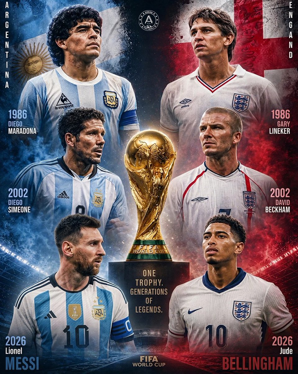 FIFAWC26Updates's tweet photo. BATTLE OF LEGENDS 🇦🇷 ⚔️ 🏴󠁧󠁢󠁥󠁮󠁧󠁿 https://t.co/tMVKFTnH5n