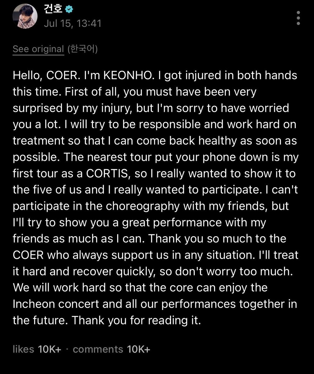 huecortis's tweet photo. please take care of yourself keonho and focus on your recovery 😭🩷 https://t.co/ilTVj3TAhl