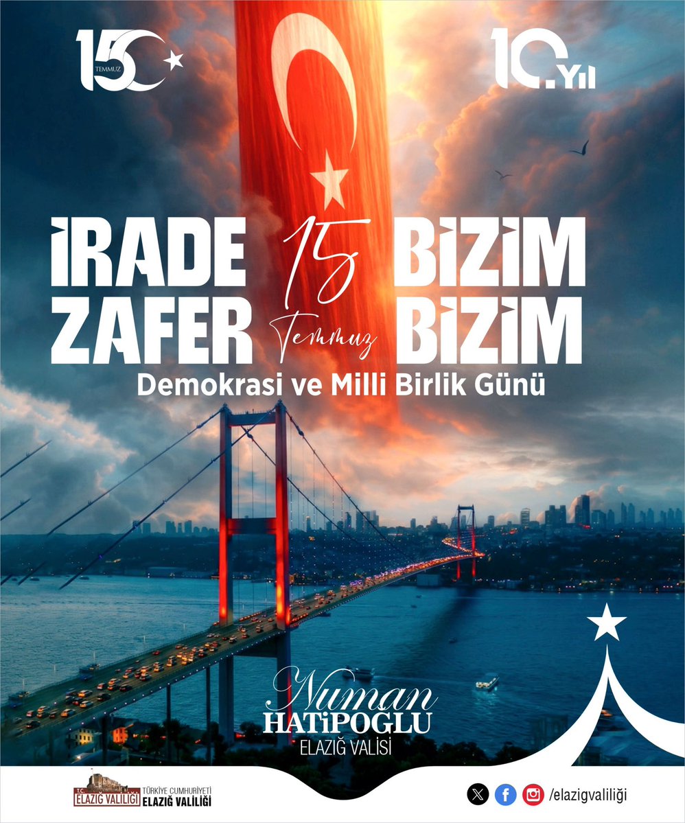 numanhatipoglu's tweet photo. 🇹🇷 İRADE BİZİM, ZAFER BİZİM 🇹🇷

Tarih boyunca istiklalini ve istikbalini hiçbir güce teslim etmeyen aziz milletimiz Cumhurbaşkanımız Sayın Recep Tayyip ERDOĞAN’ın etrafında kenetlenerek, 15 Temmuz gecesi imanıyla, cesaretiyle ve sarsılmaz iradesiyle bir destan yazmıştır. O karanlık gecede meydanları dolduran milyonlar, canlarını vatanına siper ederek hainlere geçit vermemiş; demokrasiye, bağımsızlığa ve ay yıldızlı bayrağımıza sahip çıkmıştır.

Bu topraklar üzerinde birlik ve beraberliğimize kasteden, devletimizin bekasını hedef alan hiçbir ihanet odağı emeline ulaşamayacaktır. Son hain, bu aziz vatanın bağrında yok olup gidinceye kadar; milletimizin bağımsızlık iradesi, devletimizin kararlılığı ve milli mücadele ruhu daima dimdik ayakta olacaktır.

Bizler; tarihimizden aldığımız güçle, ecdadımızın emanetine sahip çıkarak milli ve manevi değerlerimizi yaşatmaya, birlik ve kardeşliğimizi her şartta yüceltmeye devam edeceğiz. Çünkü bu millet, inancını vatan sevgisiyle yoğurmuş; gerektiğinde canını ortaya koymaktan bir an olsun tereddüt etmemiştir.

15 Temmuz gecesi aziz milletimiz, bedenleriyle adeta bir bent olmuş; tanklara, silahlara ve tüm ihanet odaklarına karşı iradesini ortaya koymuştur. O gece bir kez daha görülmüştür ki; millet iradesinin karşısında hiçbir silah, hiçbir güç ve hiçbir vesayet odağı duramaz.

15 Temmuz Demokrasi ve Millî Birlik Günü vesilesiyle; başta 15 Temmuz şehitlerimiz olmak üzere, vatanımızın birliği, ezanımızın susmaması, bayrağımızın göklerden inmemesi uğruna canlarını feda eden tüm aziz şehitlerimizi rahmet, minnet ve şükranla yâd ediyor; kahraman gazilerimize sağlıklı ve huzurlu ömürler diliyorum.

#15Temmuz

#ZaferBizim

İrade Bizim Zafer Bizim