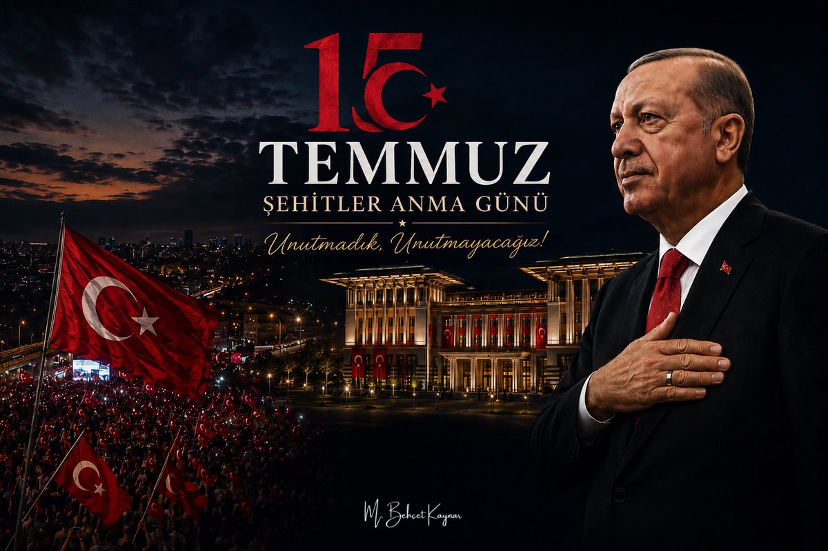 behcetkaynar's tweet photo. 15 Temmuz gecesi, Cumhurbaşkanımız Sayın Recep Tayyip Erdoğan’ın liderliğinde aziz milletimiz iradesine sahip çıkmış, demokrasiye ve bağımsızlığına uzanan kirli ellere geçit vermemiştir.
Şehitlerimizi rahmetle, gazilerimizi minnetle anıyorum. 🇹🇷
#15Temmuz https://t.co/H4RYAq1nBY
