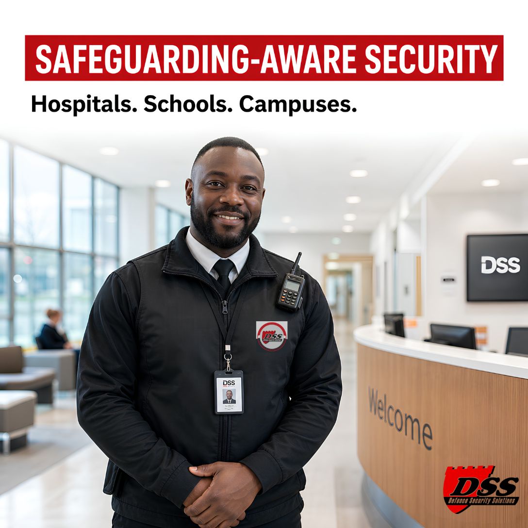 Security_DSS's tweet photo. Healthcare and education settings need security that's calm, approachable and safeguarding-aware.

Our officers are trained to prioritise de-escalation, reassurance and professionalism.

🌐 https://t.co/9rzdfxRZyO
📞 0203 490 8070
#UKSecurity #HealthcareSecurity #SchoolSecurity https://t.co/VOSvExRvaJ