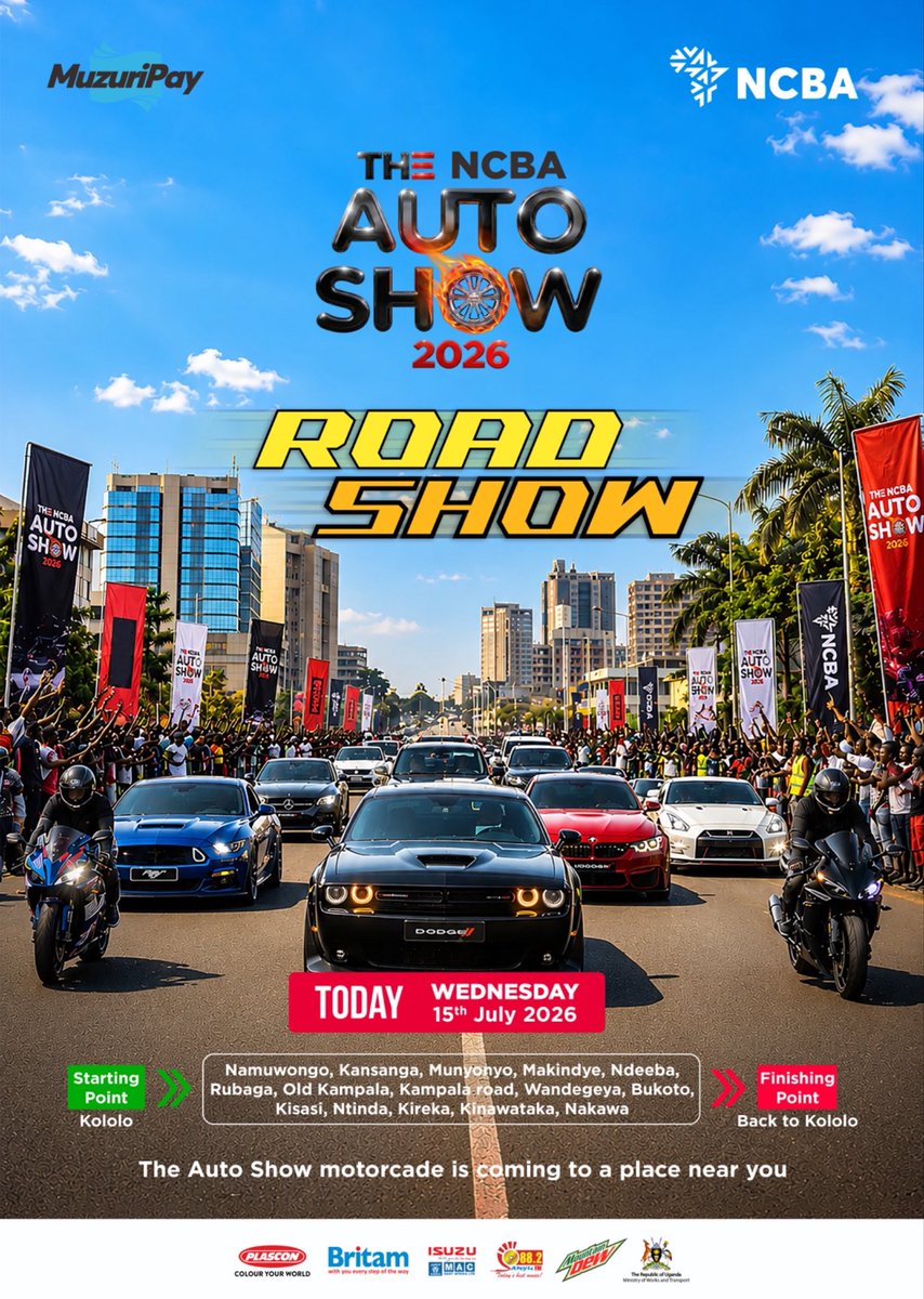 AutoShowKampala's tweet photo. It’s that time of year! The auto show convoy is coming to a place near you 🔥. See it, snap it and share it to win a 3-day access ticket.
#autoshowkampala https://t.co/EHybKU10AD