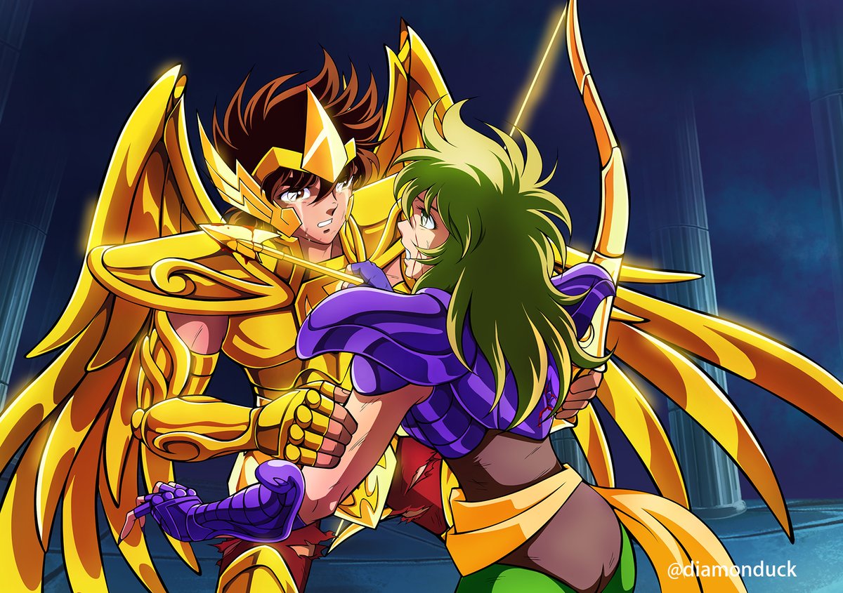diamonduck2026's tweet photo. Seiya &amp; Shaina 希望之箭
#聖闘士星矢  #SaintSeiya40th https://t.co/dPjCgPQuRi