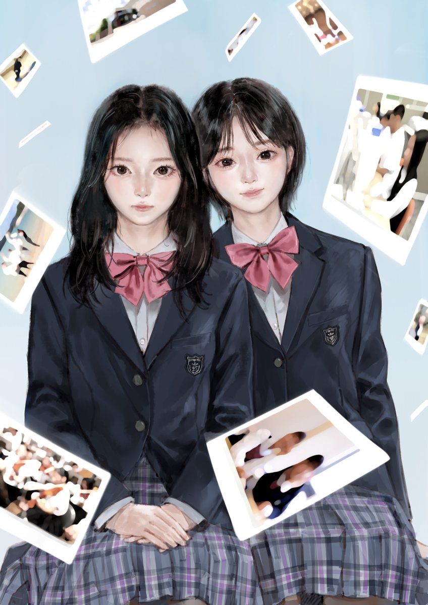 mellco's tweet photo. 母校の学校説明パンフレット用に描いた絵です https://t.co/Kq3OXH8Qe8