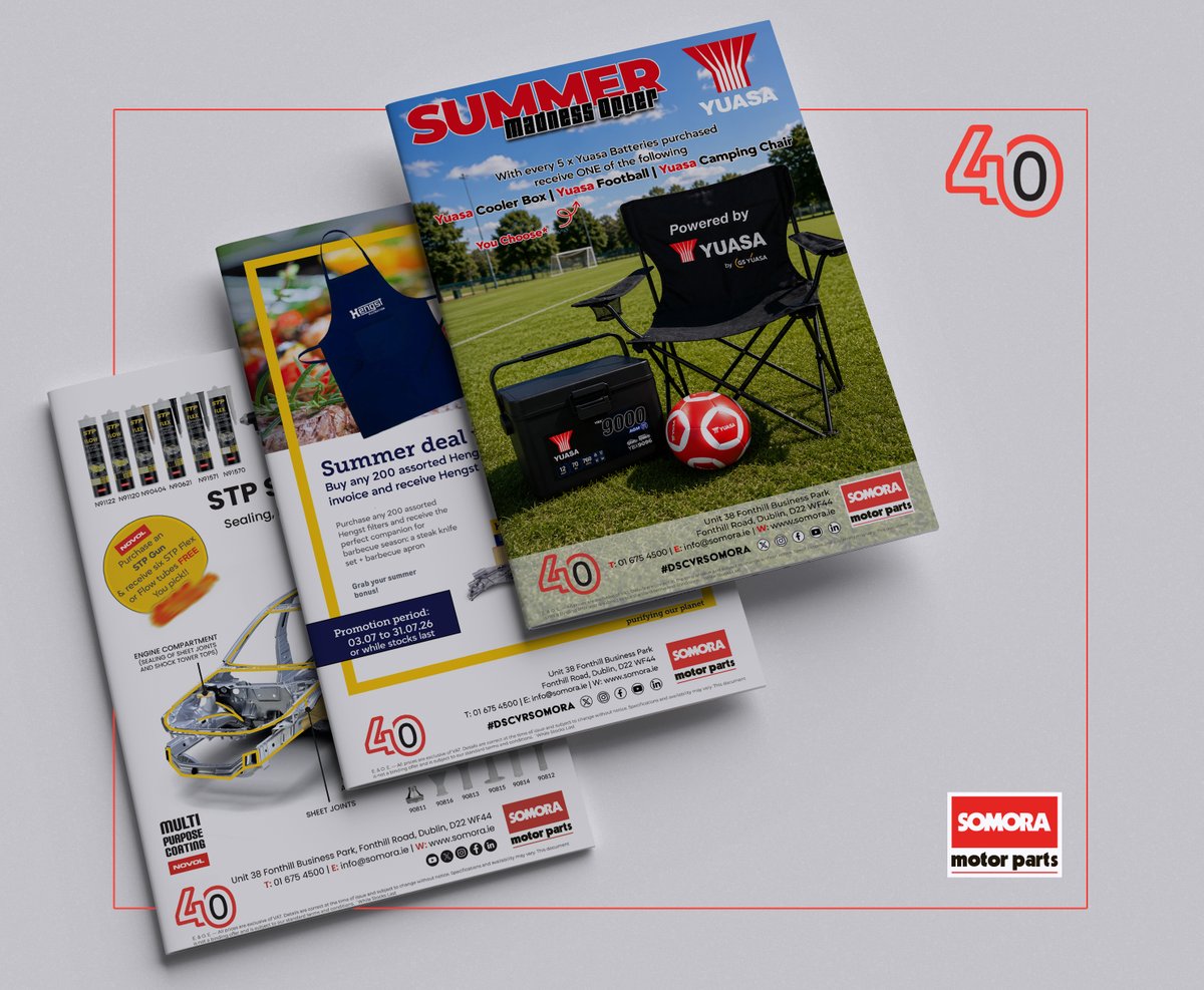 SomoraMP's tweet photo. ☀️ JULY PROMO MADNESS AT SOMORA MOTOR PARTS! ☀️

We have three massive, limited-time deals live right now to gear you up for the summer. Whether you are stocking up on filters, batteries, or bodywork essentials, we’ve got you covered.

#Somora #Yuasa #HengstFiltration #Novol https://t.co/Uxn9sQ7ILv