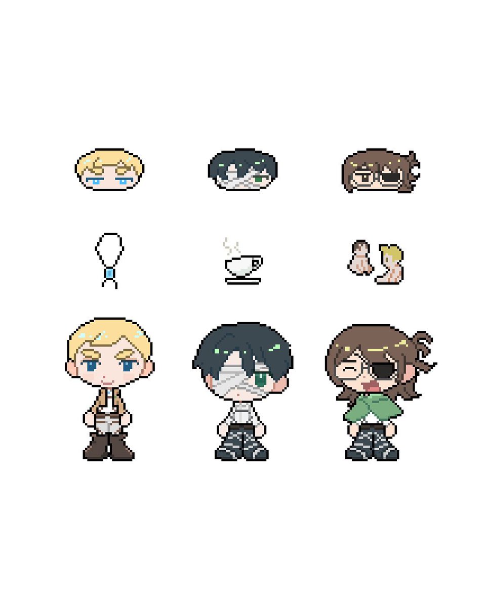 saengmoo_'s tweet photo. 진격거 간부조 #aot #pixelart https://t.co/zaJU5IB0Ga