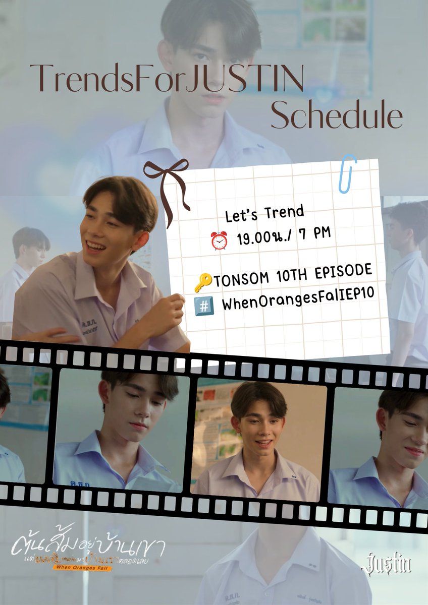 Justingalleryof's tweet photo. ✦❘ #TrendsForJUSTINSchedule ❘✦

🌳 WhenOrangesFalIEP10 🍊

📈Let’s Trend
🗓️ : 15/07/69
⏰: 19.00 น./ 7 PM. ! 

🔑TONSOM 10TH EPISODE
#️⃣ WhenOrangesFalIEP10
@justinmmoir | #justinmmoir

เทรนตามเวลาที่กำหนด งดเทรนก่อนเวลา Trend according to the schedule
avoid Trend early https://t.co/DXJSsjN7nz