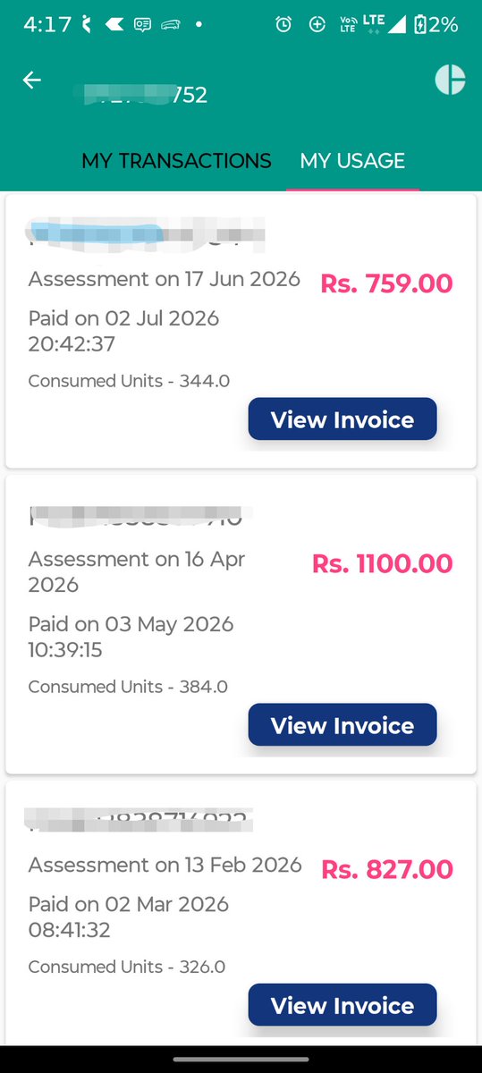 ImCrazyloki's tweet photo. @ranjithramesses @manuvirothi Like this. Here I took screenshot of my usage.
See the consumed units and bill paid. https://t.co/8h4rXVg8lv