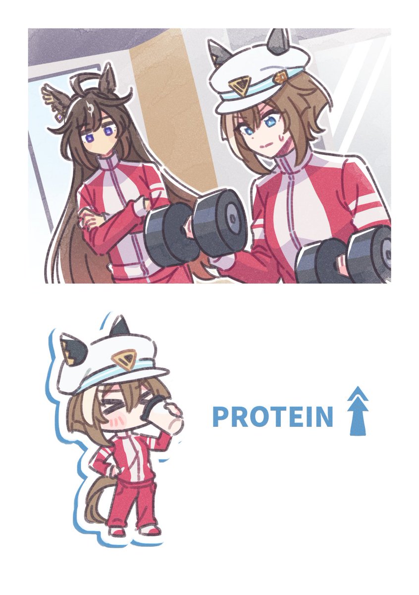umAkami22's tweet photo. ライバルとトレーニング 🏮💪⚓️ #ウマ娘 https://t.co/TLKSzVKZG0