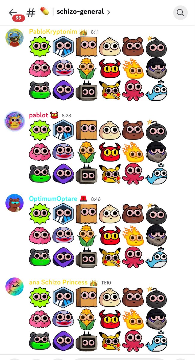 Pastor22169's tweet photo. One of the reasons I enjoy @schizosybils  so much.
You open Discord and find this!!

Nobody knows how it started...
Nobody knows when it will end...

And nobody dares to break the chain. 😂 Awesome stickers @juanchokai 💞 https://t.co/TF3xLXeYiD
