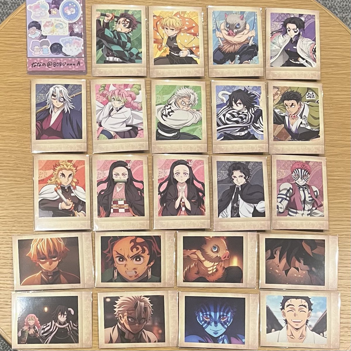 BOBUnnnA's tweet photo. 鬼滅の刃　ぱしゃこれ8

譲→画像参照

求→愈史郎珠世場面写
または定価(3枚で275円)

1枚単位での譲渡も可能ですが、出来るだけまとめて希望です。
ご縁がありましたらよろしくお願いします。 https://t.co/MoFykGsGgi