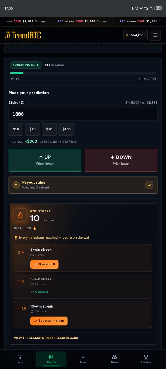 maeliano77's tweet photo. 🔥🔥🔥 10 BTC predictions, 10 wins in a row on @trend_btc_app
Double-digit streak. Beat it 👇
https://t.co/kh59A0mA3p
#Bitcoin #BTC #TrendBTC https://t.co/LE4UnsqZA7