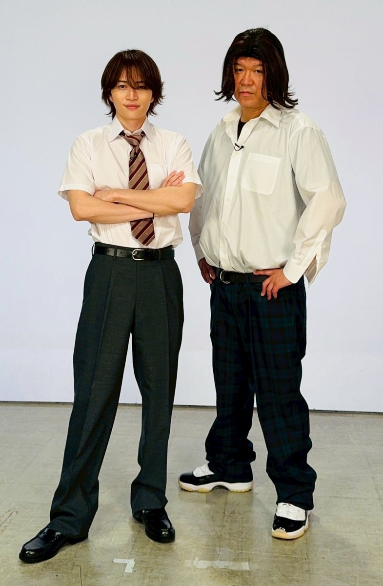 nanka_omo's tweet photo. 明日７月１６日（木）２４時２０分からは

見破レストラン👀
#生見愛瑠 さんvs #近藤春菜 さん 後編！

前回めるる さん＆長谷川さんコンビに騙されまくった
春菜さん＆風磨さんコンビ！逆襲へ🔥🔥

そして皆様、風磨さんと長谷川さんの
制服姿での写真をお届けです

#菊池風磨
#長谷川忍
#見破レストラン
#許せない飯
#何かオモシロいコトないの？