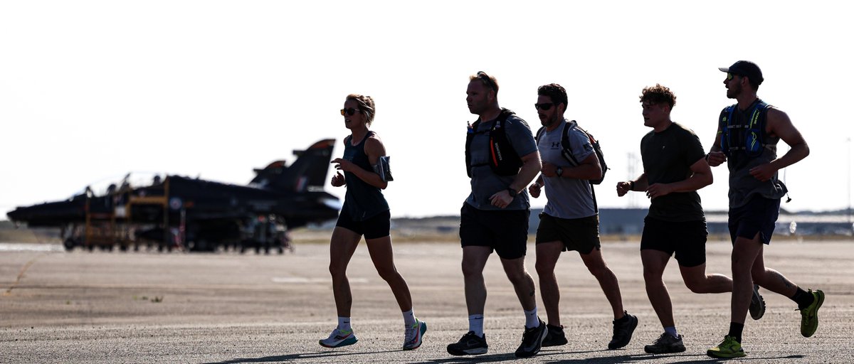 AscentFlight's tweet photo. As one team, Ascent joined RAF Valley colleagues for a remarkable 24-hour relay. The #RAFValley Whole Force Round the Island Run covers the 200km coastline of Anglesey and was a great opportunity to demonstrate the strength of relationships - and fitness - on the site. 🏃♂️ #UKMFTS https://t.co/dsiGhiwunH