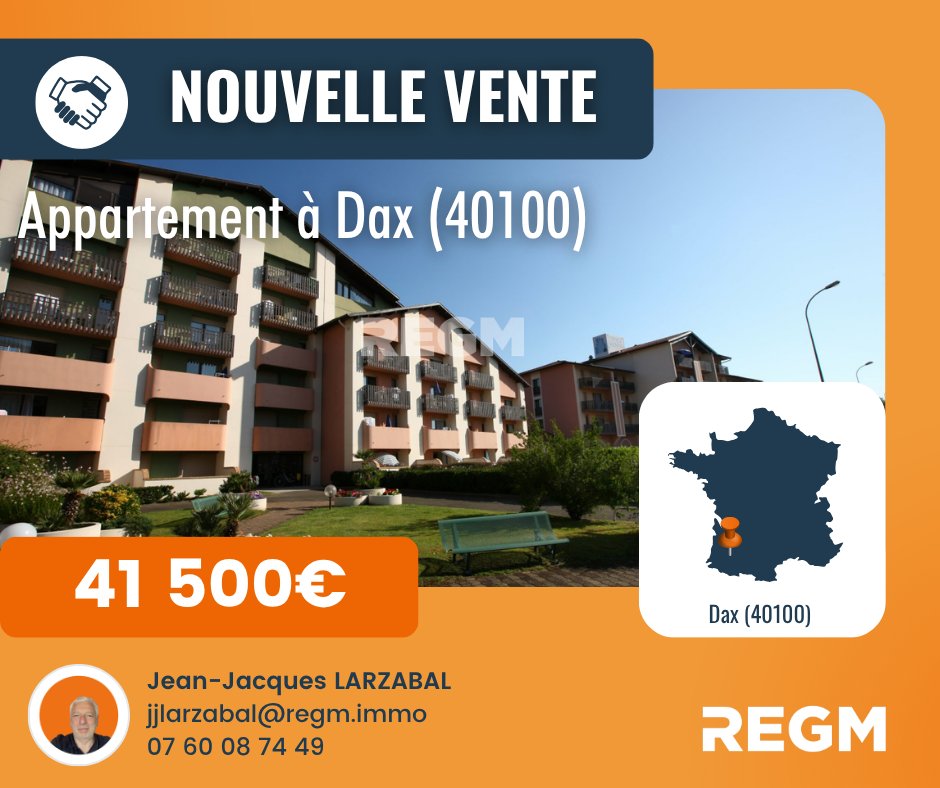 ContactRegm's tweet photo. Félicitations à Jean-Jacques Larzabal pour la vente d'un appartement à Dax (40100).

N'hésitez pas à le contacter ou à lui envoyer un message si vous souhaitez qu'il vous accompagne dans votre projet ! https://t.co/UEHMaRqV3E