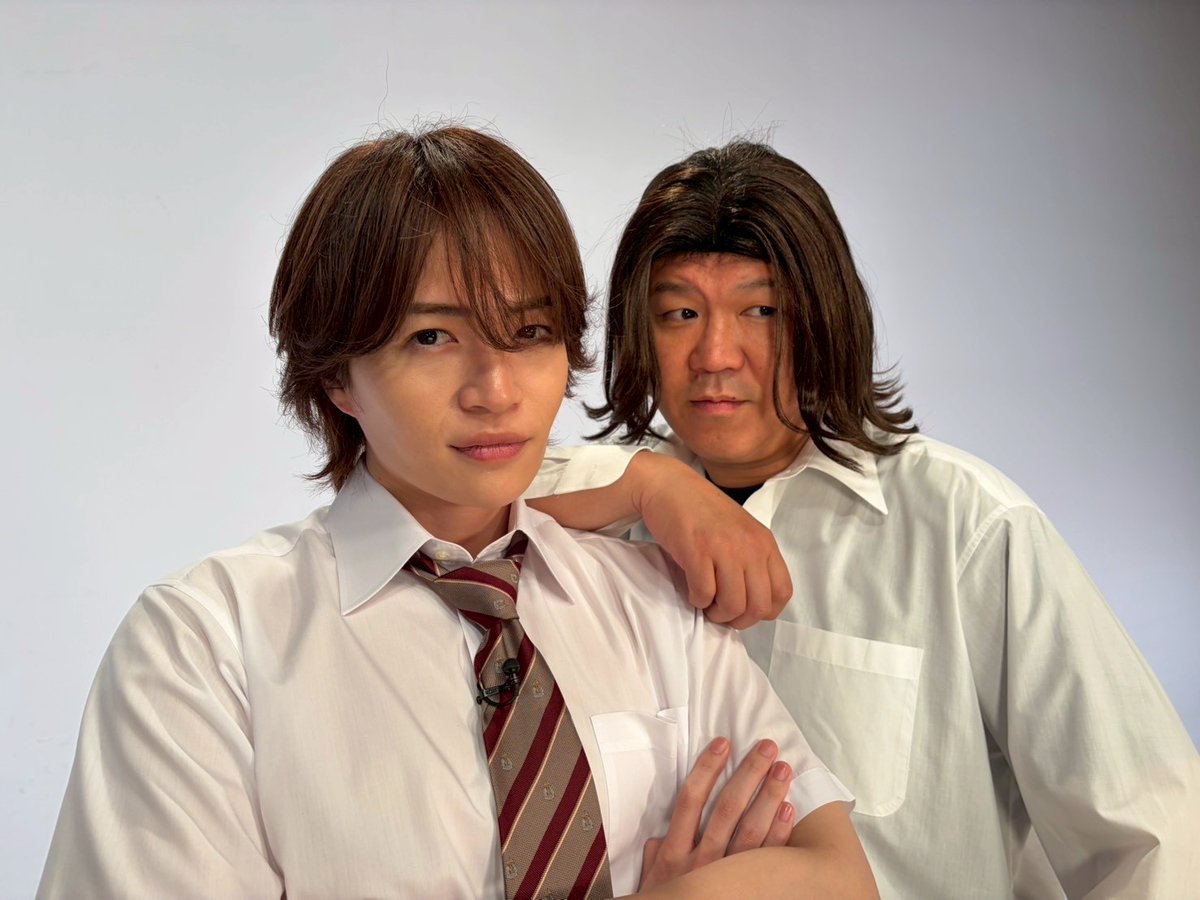 nanka_omo's tweet photo. 明日７月１６日（木）２４時２０分からは

見破レストラン👀
#生見愛瑠 さんvs #近藤春菜 さん 後編！

前回めるる さん＆長谷川さんコンビに騙されまくった
春菜さん＆風磨さんコンビ！逆襲へ🔥🔥

そして皆様、風磨さんと長谷川さんの
制服姿での写真をお届けです

#菊池風磨
#長谷川忍
#見破レストラン
#許せない飯
#何かオモシロいコトないの？