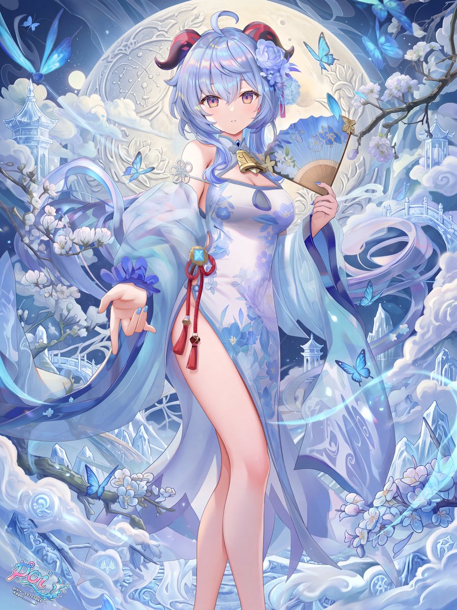 poi______1's tweet photo. 甘雨-チャイナドレス(旗袍)  #原神   SFWイラスト https://t.co/aKwsTZ0AKz