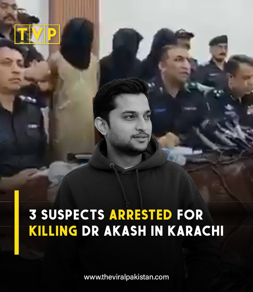 theviralpak's tweet photo. Police claimed to have solved the mur*der of Dr Akash Kumar who was shot dead during in robbery incident near Teen Talwar in Karachi and have arrested three suspects in the case within 36 hours.
#TheViralPakistan #RamChand #SagarKumar #CCTV #DoctorAkash #Quaidabad #TeenTalwar https://t.co/EnNzTAp8G6