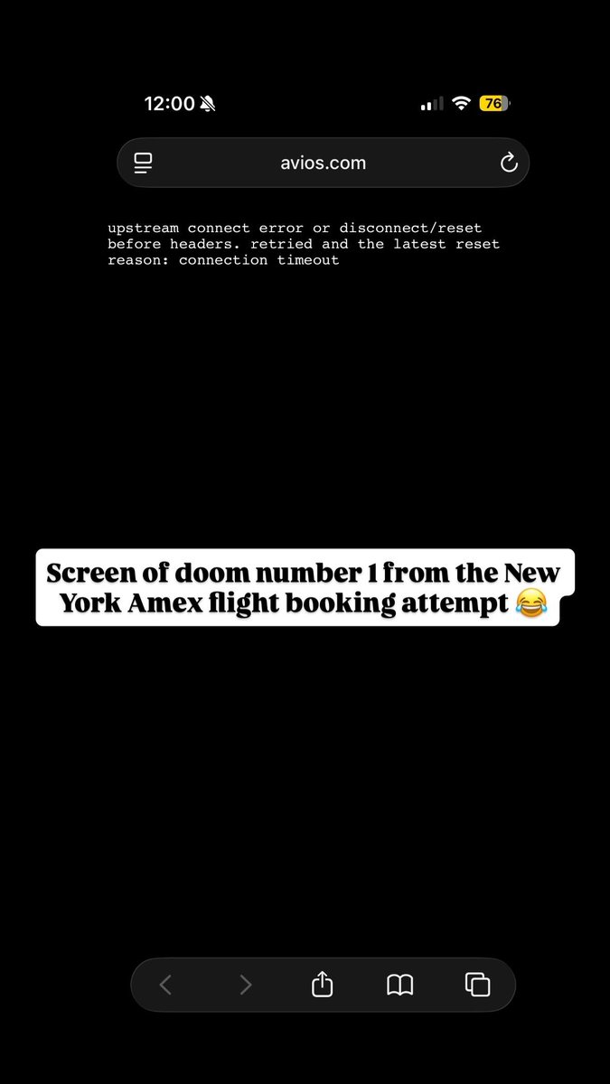 wellmadepoints's tweet photo. Predictably, all the errors when trying to get the BA/Amex NY flights...

As a follower said yesterday, it'll have been easier to get Taylor Swift tickets https://t.co/FXOPth5kdZ