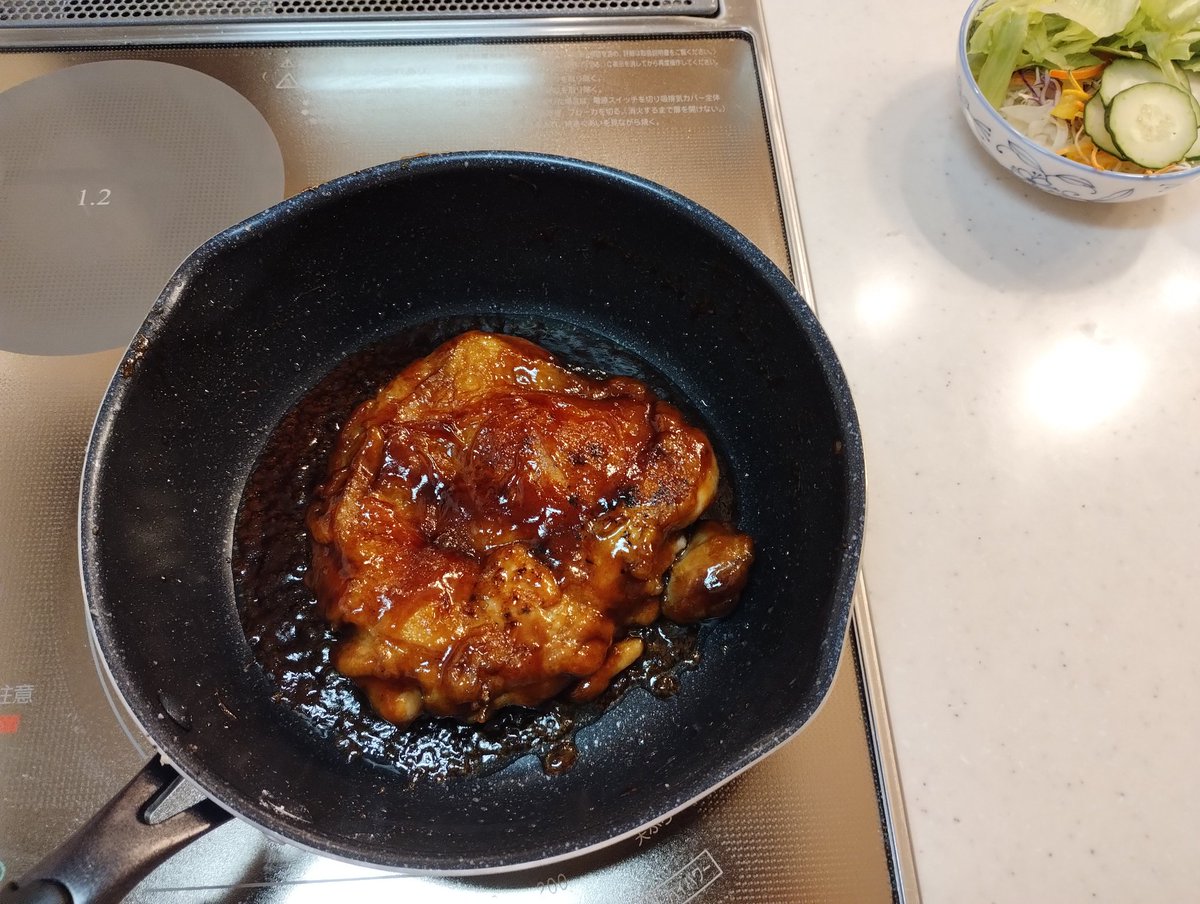 hidesan_game's tweet photo. 照り焼きチキン！ https://t.co/g9GLqv21Rb