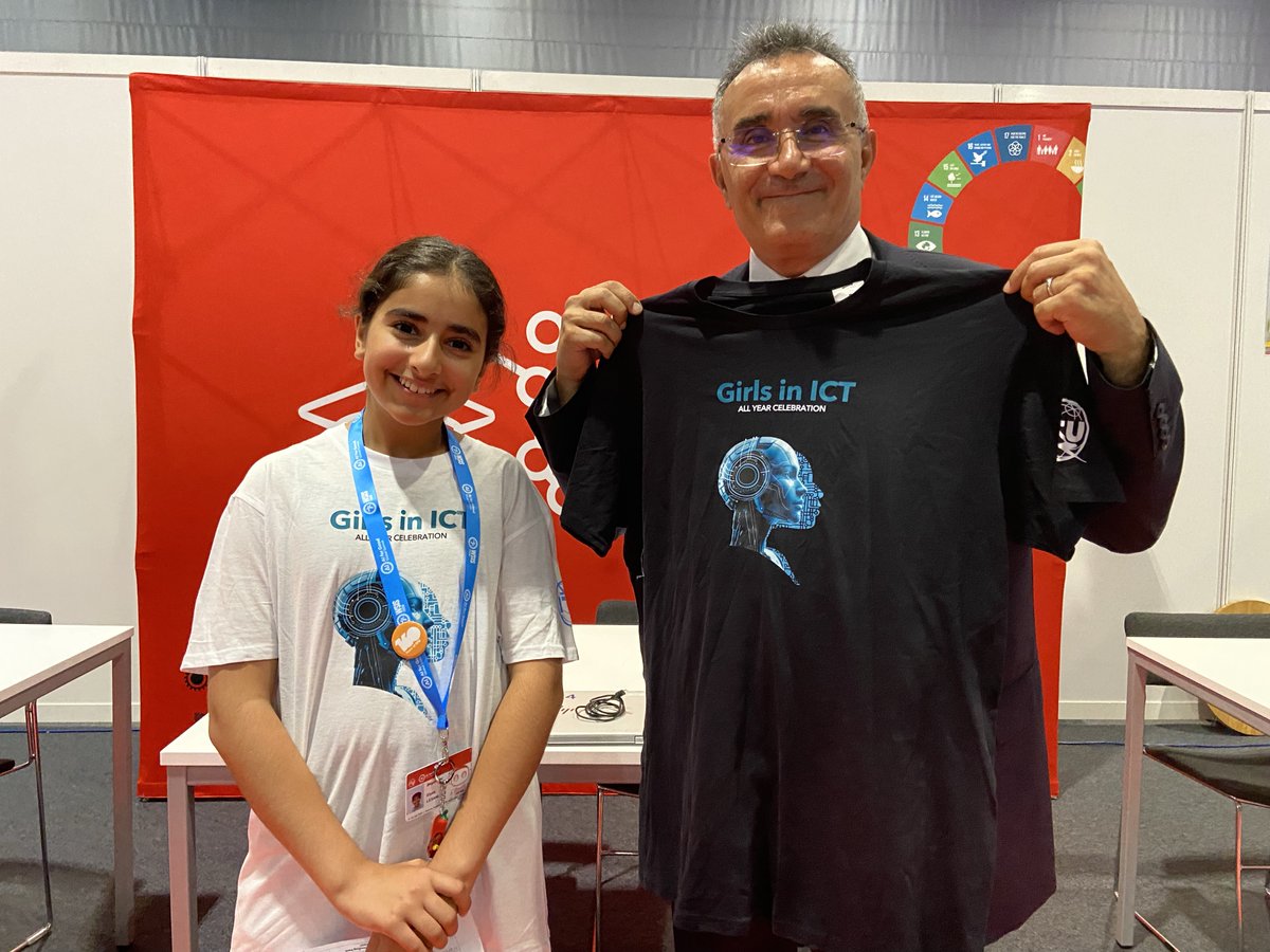 jamoussi's tweet photo. The future of AI starts much earlier than we think.
 
Proud to be part of the first-ever #GirlsInICT Day celebration at @AIforGood Global Summit, an important milestone in bringing our Girls in ICT movement to one of the world's leading AI events.
 
We welcomed 30 girls aged 8-12 for hands-on AI activities, inspiring conversations with women and men working in technology, and the opportunity to see that AI is a field where they can belong, contribute and lead.

By giving girls access to inspiring role models and meaningful experiences, we help them imagine themselves not only as users of AI, but as its future creators, innovators and decision-makers.
 
A heartfelt thank you to the H.E. Ambassador @rfisherl, @UKMissionGeneva, Girls Can Code,@addictlab,  @CoachHala and our brilliant 11-year-old moderator Elysa who truly stole the show, and everyone who helped make this initiative such a success.
 
Here's to making this the first of many Girls in ICT celebrations at #AIforGood.

#WomenInTech  #STEM #DigitalInclusion @ITU