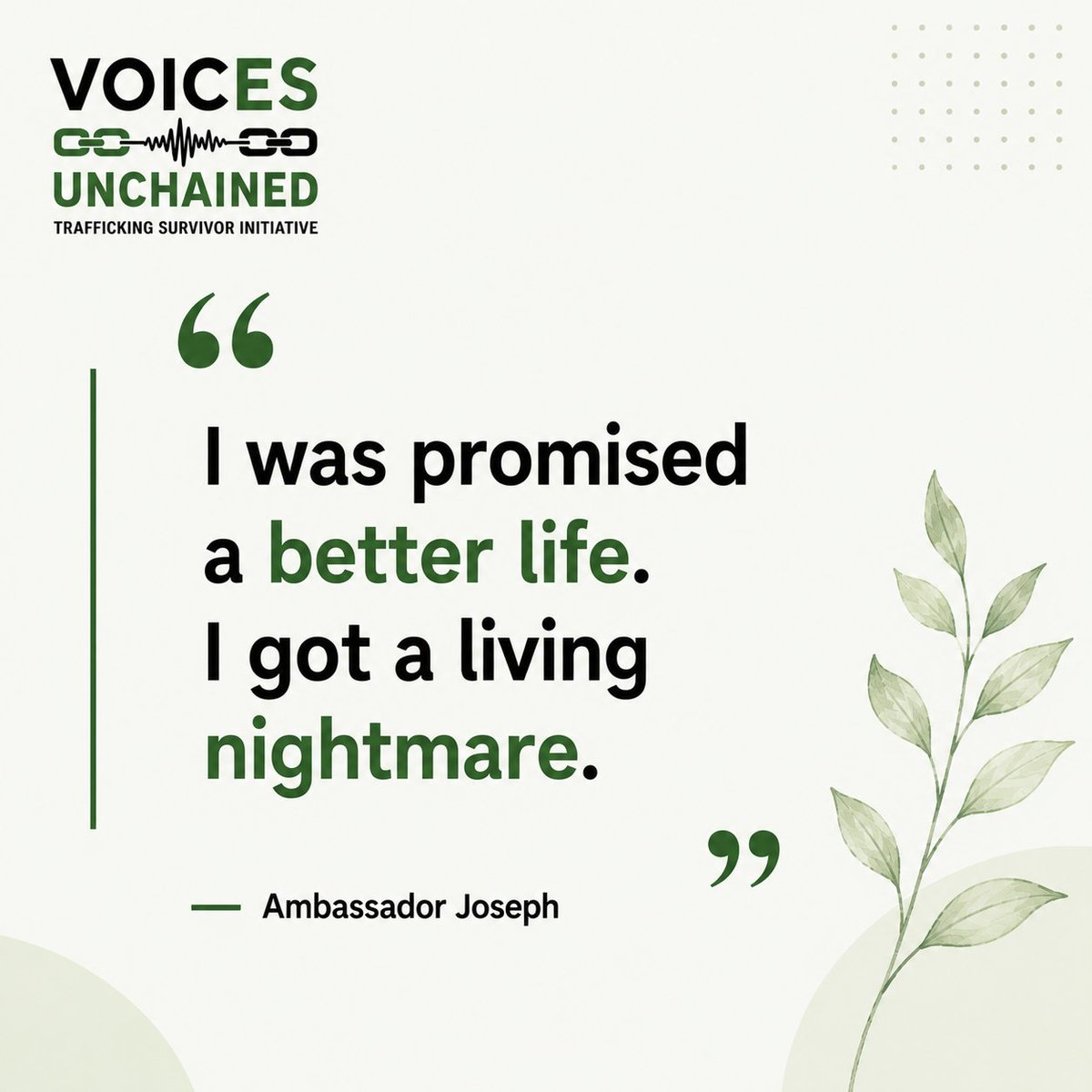Voicesutsi's tweet photo. Every survivor who speaks out helps protect someone else.

#SpeakUp #SurvivorVoices #VoicesUnchained #EndHumanTrafficking #Awareness #Hope #BeTheVoice https://t.co/HA2Oyiiw2Q