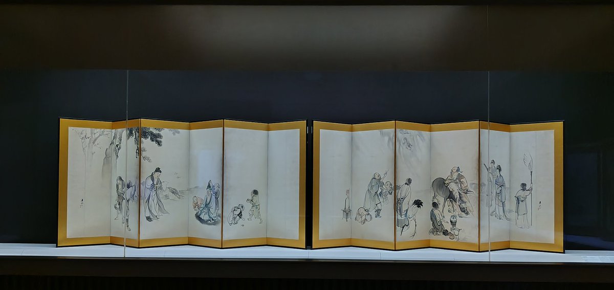 kanimamesan's tweet photo. 国立西洋美術館
横山華山の《群仙図屏風》
横山華山、東京ステーションギャラリーの展覧会が2018年か…
今ならもっと愉しめるような気がする
それにしてもこのモチーフって何？
何か元になった話があるのかしら https://t.co/f3HGhHTq7S