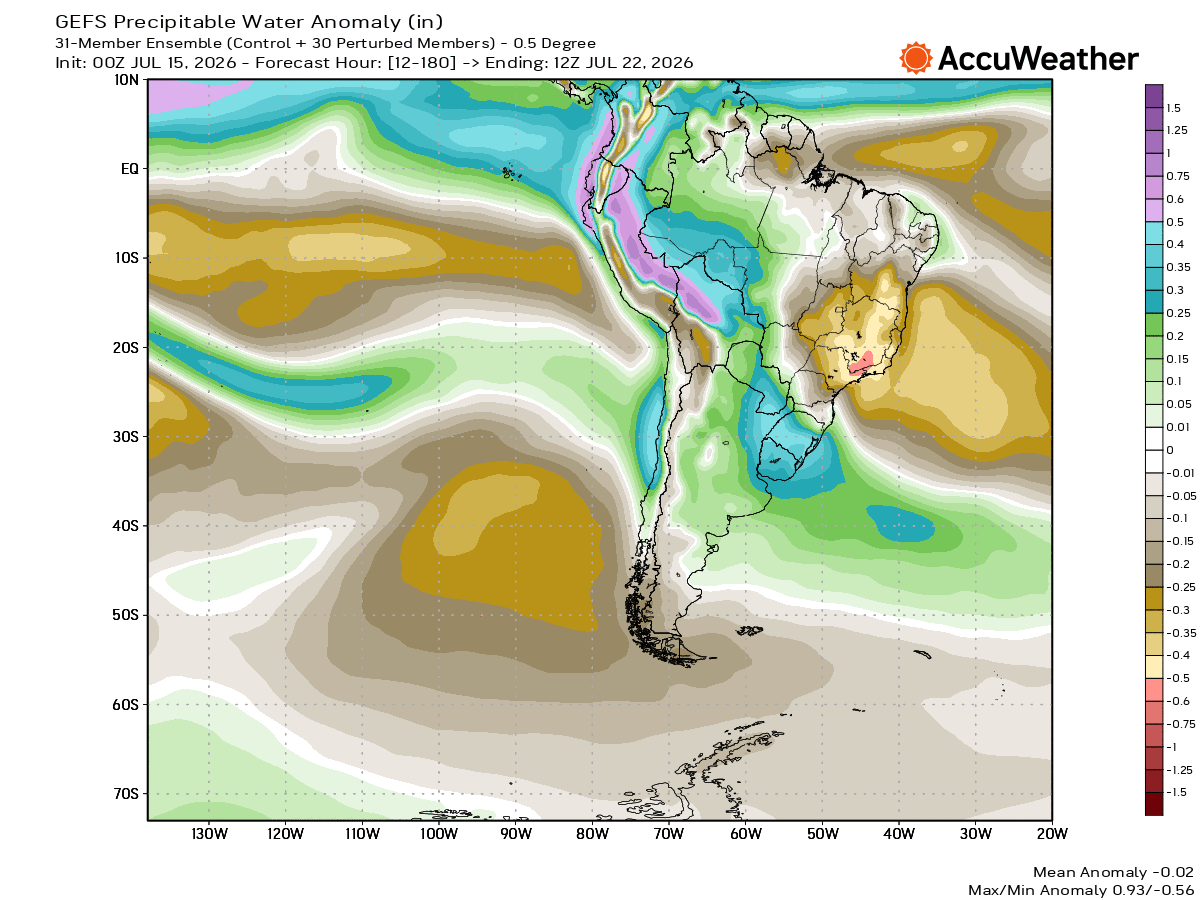jnmet's tweet photo. A moist flow &amp; active jet stream will result in rounds of heavy rain, damaging wind gusts &amp; heavy #Andes snow from Región de Los Lagos to Región de Atacama from Thursday through early next week. Over 50 mm of rain likely around #Santiago with several meters of snow in the Andes. https://t.co/1YET0IGdYm
