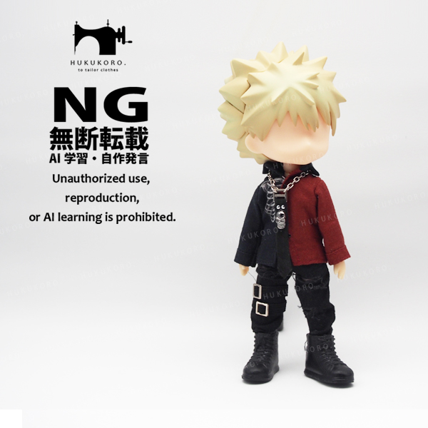 hukukoro_doll's tweet photo. 【自社サイト受注販売のご案内】
肋骨プリントバイカラーシャツ
レッグベルトダメージパンツ
ロザリオネックレス
ネクタイ

受注期間：7/18（土）22時から7/19（日）23∶59
※8月末頃から順次発送予定

シチリアの追憶＆1/12ボディにご着用いただけます🌸
どうぞ、よろしくお願いいたします🙇✨ https://t.co/zQyTQCfWWq
