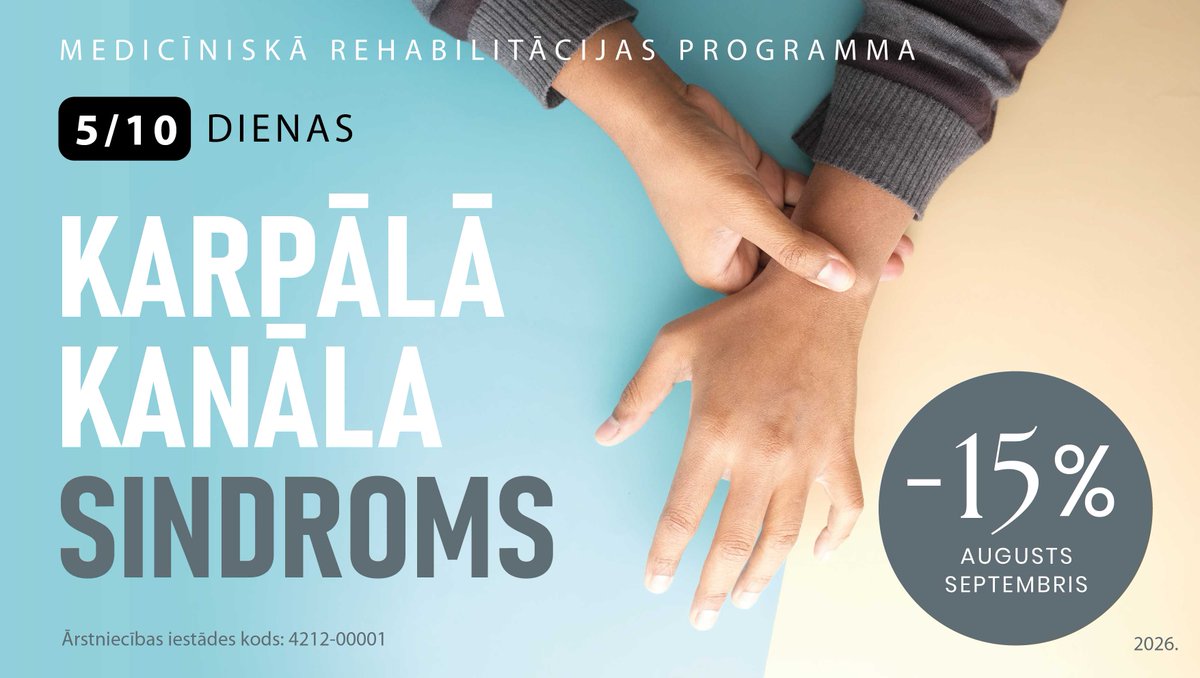 RehLigatne's tweet photo. 🌞AUGUSTA UN SEPTEMBRA AKCIJAS!  

Parūpējies par savu veselību un izvēlies kādu no īpaši izdevīgajām rehabilitācijas un atpūtas programmām!  

Atrodi savu vasaras favorītu 👇
https://t.co/MPKBwkTXOt 

📞Pieteikšanās: +371 26431450

Ārstniecības iestādes kods: 4212-00001 https://t.co/uoeTq8Woyt