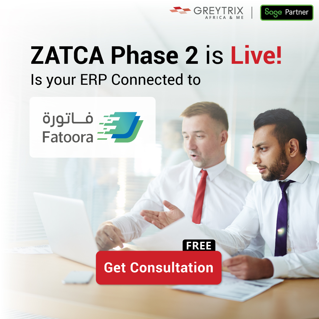 GreytrixAfrica's tweet photo. ZATCA Phase 2 live ✅
Sage X3/ERP + Greytrix AME = automated real-time e-invoicing. XML, stamps, confirmations—done.
Learn more 👇
https://t.co/xYNl82TH95
#ZATCA #EInvoicing #SaudiArabia https://t.co/OSePIJv2AE
