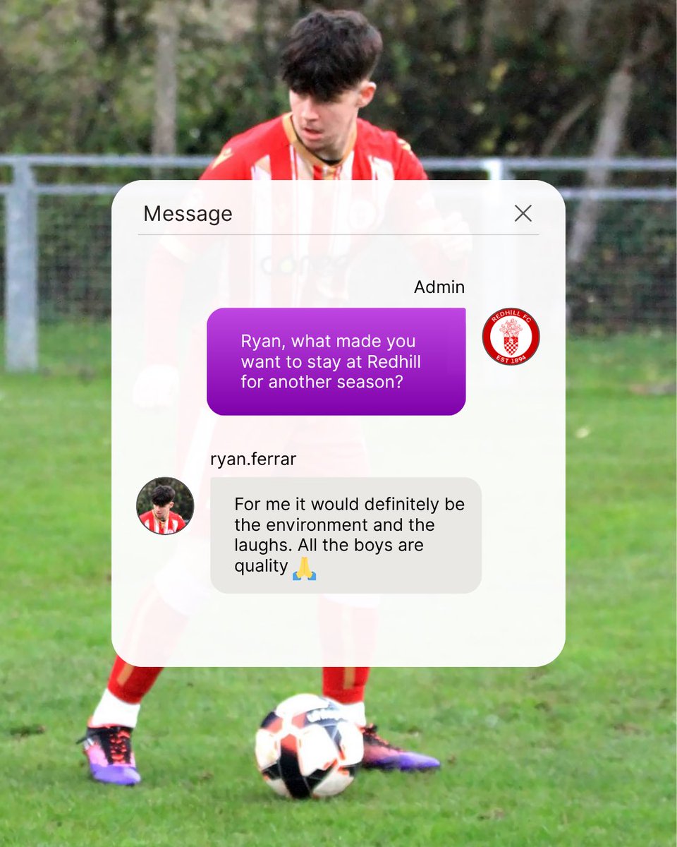redhillfc's tweet photo. Carrying on the series, finding out why some of our retained players decided to sign ✍️ as a 🦞 for another season. 

Ryan is a true local Lobster and it’s great to see he’s clearly built some strong connections. 🤝

#redhillfc #upthelobsters🦞 #nonleaguefootball https://t.co/4pL9LPLwmM
