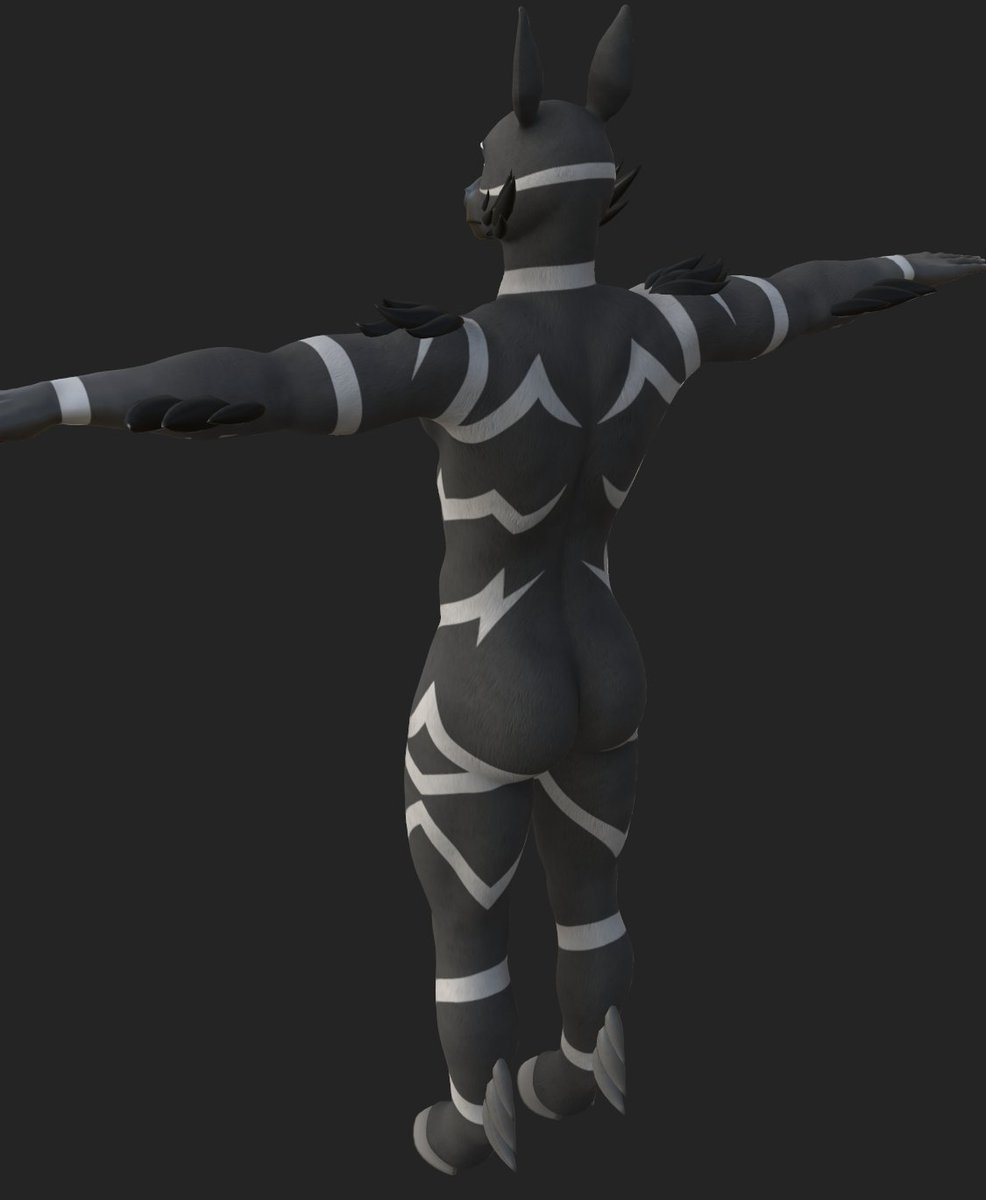 Zebsrik28's tweet photo. Made the stripes wider #Zebstika #Pokemon #VRchat #Zebra #Horse #BBC #blacked https://t.co/BJYooeO811