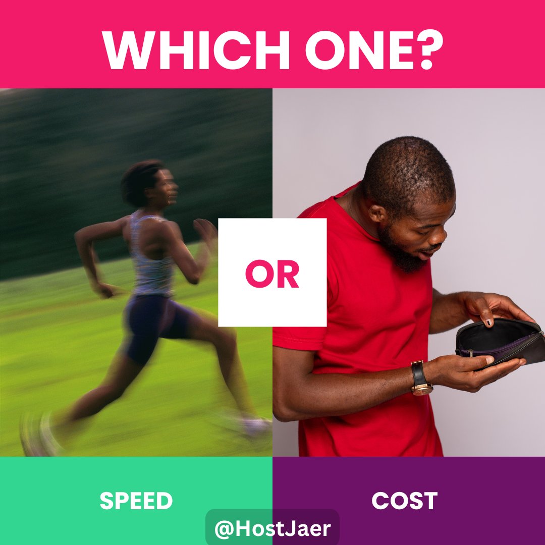 hostjaer's tweet photo. Speed or price? Honestly, why choose? At HostJaer we believe your website shouldn't have to crawl just because you're on a budget. Fast hosting at a fair price, that's the whole point. #WebHosting #Kenya #HostJaer https://t.co/vXMULGpsdP