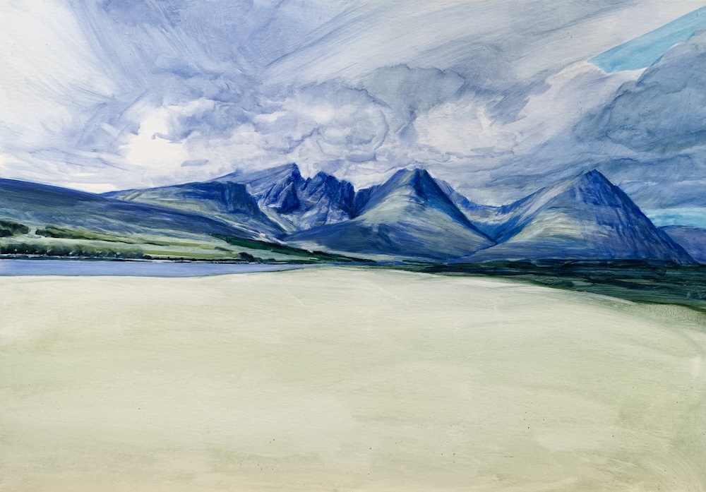 FidraFineArt's tweet photo. Summer Exhibition

Open Tue-Sat 11-4 &amp; Sun 12-4pm until 30 Aug.

Michael Durning PPAI RSW RGI
Blà Bheinn
Isle of Skye
Oil on Board
81x120cm

#michaeldurningart #isleofskye #skye #scottishart https://t.co/VN8gnbauos