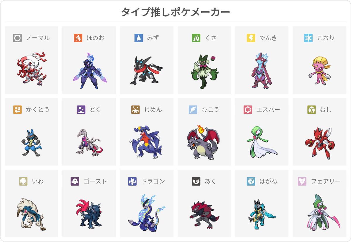 pumpkinsoulz's tweet photo. #タイプ推しポケメーカー
＃ポケモン
特にゾロアークとルカリオが大好き… https://t.co/Umjmtu0sag