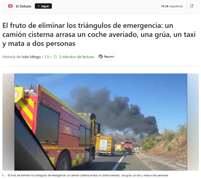 ivanuscom's tweet photo. Gracias a Pere Navarro y su chiringo de las V16 "súper seguras que no tienes que bajarte del coche", lamentamos pérdidas materiales importantes, secuelas y 2 vidas inocentes.

DEP y que Dios se apiade de sus almas. https://t.co/LHG2Cm4whf