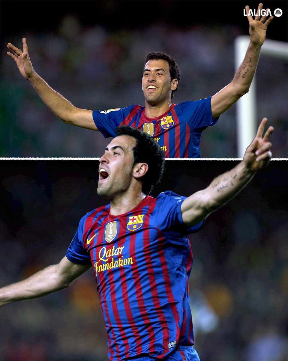 LaLigaEN's tweet photo. World cup champion and owner of the midfield. 

Happy birthday Busquets! 🌟 https://t.co/42f68gJIPA
