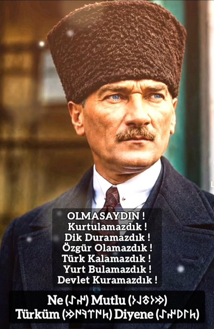Thor544818's tweet photo. BUGÜN TÜRKİYE TOPRAKLARINDA ÖZGÜRCE,  ONURUYLA, NAMUSUNU VE ŞEREFİNİ KORUYARAK, BABASININ KİM OLDUĞUNU BİLEREK YAŞAYAN VE NANKÖR ... ÇOCUĞU OLMAYAN HER TÜRK ÜN ULU ÖNDERİ TEKTİR !! https://t.co/hTUuWwGwfd