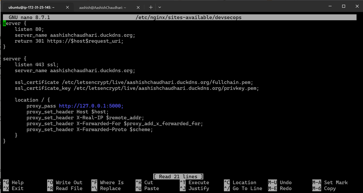 aashishhq's tweet photo. #LSPPDay45 — HTTPS is live! My DevSecOps app is now serving encrypted traffic at https://t.co/DWhGagX0nr with a real Let's Encrypt SSL certificate. Fought DNS validation issues for two days but got there 
@lftechnology #60DaysOfLearning2026 #LearningWithLeapfrog https://t.co/VMWRXnu0M8