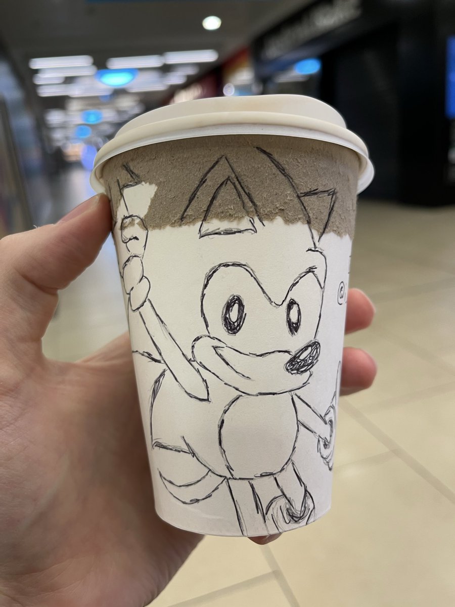 LegendHeroBen's tweet photo. Doodle drawing of the day is Sonic the Hedgehog #coffeecupart #doodledrawing #sonicthehedgehog #supportlocalbusiness #sega https://t.co/BOeWW4wuMm